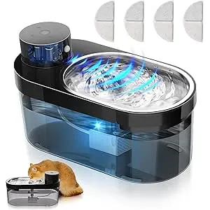 Euakee Fuente para Gatos sin Cable, 4L Bebedero a