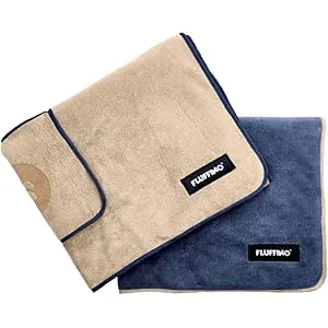 FLUFFINO® Juego de 2 Toallas para Perros de 120 x