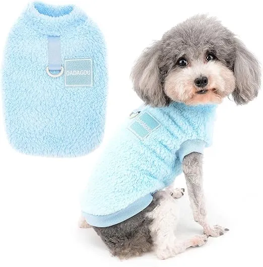 FORRO POLAR PARA MASCOTAS PEQUEÑAS, AZUL