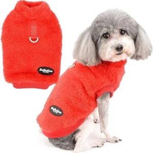 FORRO POLAR PARA MASCOTAS PEQUEÑAS, ROJO