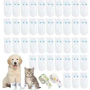 FUIPVGI 42 Piezas Perro Calcetines Antideslizantes