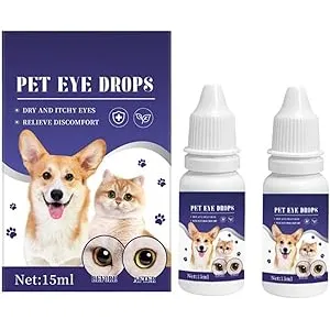 Gotas para Los Ojos para Mascotas, 2PCS 15ML Colir