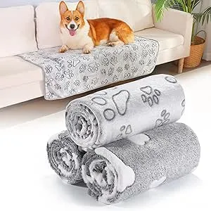 HezzLuv Manta para Perros Mascotas Gatos, 3 Piezas