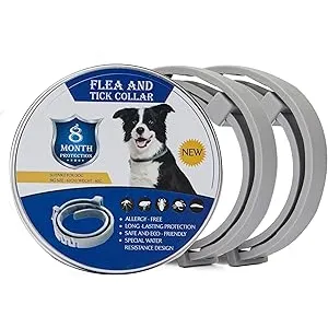 Hyindoor Collar Antiparasitario para Perros 2pcs C