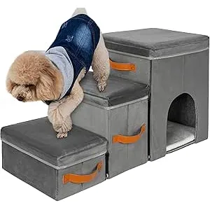 IBVIVIC Escalera plegable para mascotas, 3 peldaño