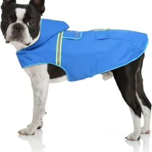 IMPERMEABLE MASCOTAS TALLA S CON CAPUCHA Y REFLECTORES