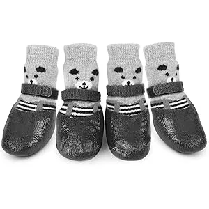 Idepet 4 Calcetines para Perros, Impermeables, Ant
