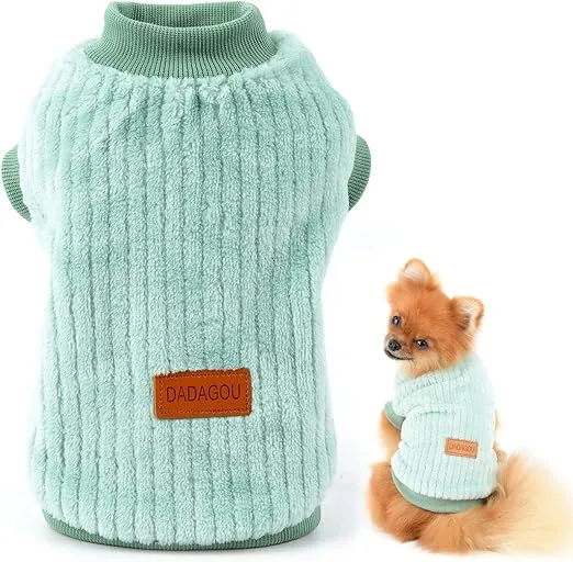 JERSEY DE LANA ACANALADO PARA PERROS MINI, VERDE