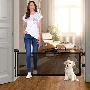 JUOIFIP Barrera para Perros, Barrera Extensible Pe