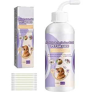 KMANGMAN 118 ml Limpiador Oidos Perros+10 Pcs Hiso