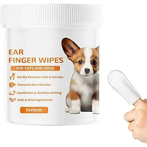 KMANGMAN 50 Pcs Limpiador Orejas Perros,Limpiador