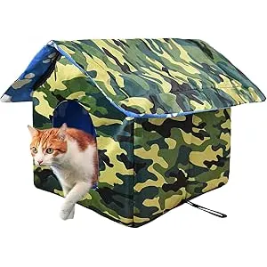 KeaJuidy Casa para Gatos Cubo de Lona Resistente a