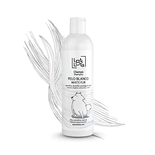 LOTI LOTA Champú Perros Pelo Blanco 500 ml - Intensificador del Color - Apto Uso frecuente