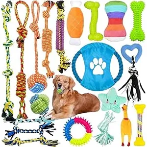 LOVICVKEM 20 Piezas Juguetes para Perros，Juguetes