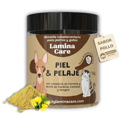 Lamina Care - Suplemento para Aliviar Picor Perros y Gatos con Omega 3 y Levadura de Cerveza en Polvo