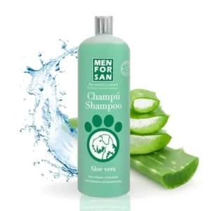 MENFORSAN Champú Aloe Vera para Perros Pequeños - Acción Anti Irritaciones y Anti Eczemas - 1L
