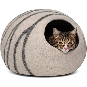 MEOWFIA Cueva de Cama para Gatos de Fieltro Premiu