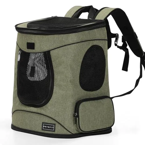 MOCHILA PARA MASCOTAS CON VENTANA DE MALLA