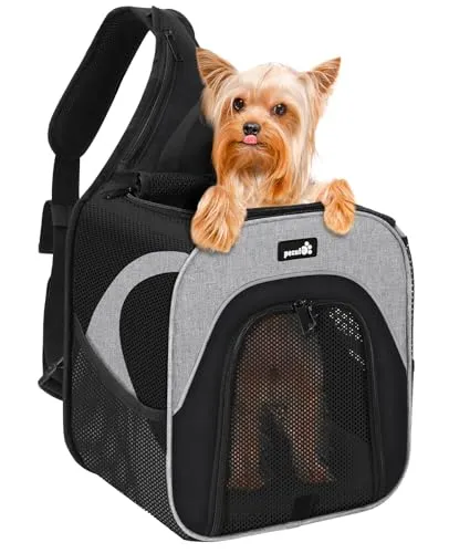 MOCHILA PARA PERRO PEQUEÑO CON VENTANA DE MALLA