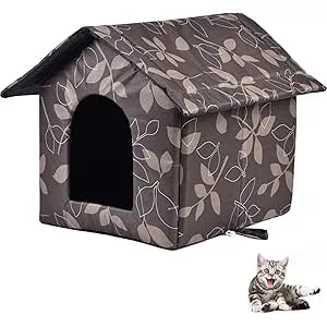 MUYYIKA Casa Impermeable para Gatos para Exteriore