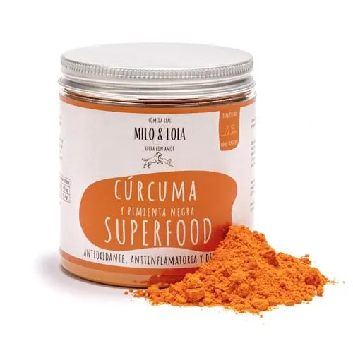Milo y Lola Suplemento Antioxidante y Antiinflamatorio con Cúrcuma y Pimienta Negra para Perros Mini Toy