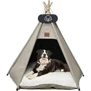 Mooipet Tienda de campaña para perros tipi con coj