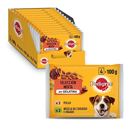 Multipack Pedigree comida húmeda para perritos en gelatina