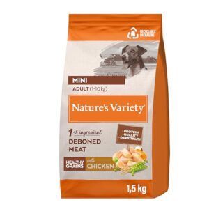 Nature's Variety Original, Pienso para Perros Adultos Pequeños con Pollo deshuesado, 1,5kg