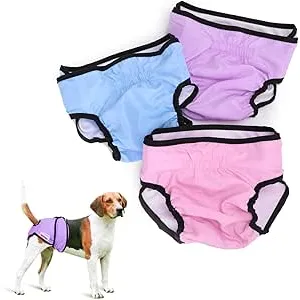 Nobleza 3X Pañales Lavables para Perros, Bragas Hi