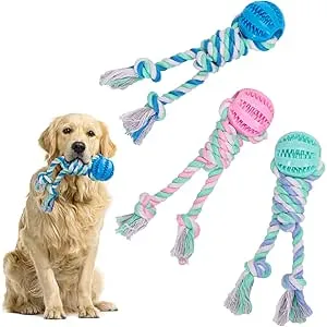 Nobleza Cuerda de Juguete para Perros 3 Pack, bene