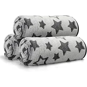 Nobleza Flannel Dog Blankets, 3 x Manta para Perro