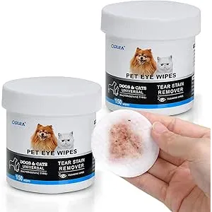 OPULA Toallitas para ojos de perro, limpiador de o