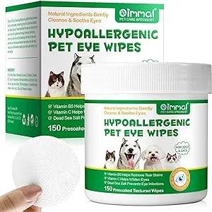 Onznoz Toallitas para Los Ojos para Perro 150Pcs,
