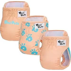 Ooui Pets Paquete de 3 pañales para Perros Hembra