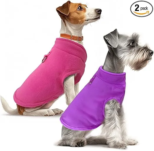 PAQUETE 2 JERSÉIS PARA PERROS SMALL - ROSA Y PÚRPURA
