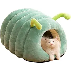 PETCUTE Cama Cueva de Felpa para Mascotas Pequeñas