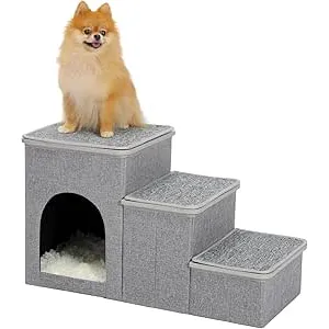 PETEPELA Escaleras para gatos y perros para cama,