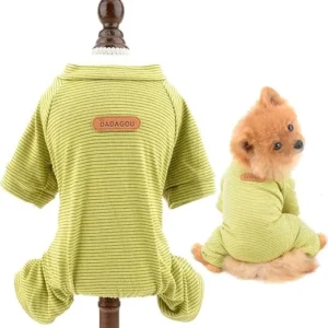 PIJAMA DE ALGODÓN PARA MASCOTAS PEQUEÑAS - AMARILLO