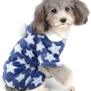 PIJAMA DE FORRO POLAR MASCOTAS PEQUEÑAS - AZUL