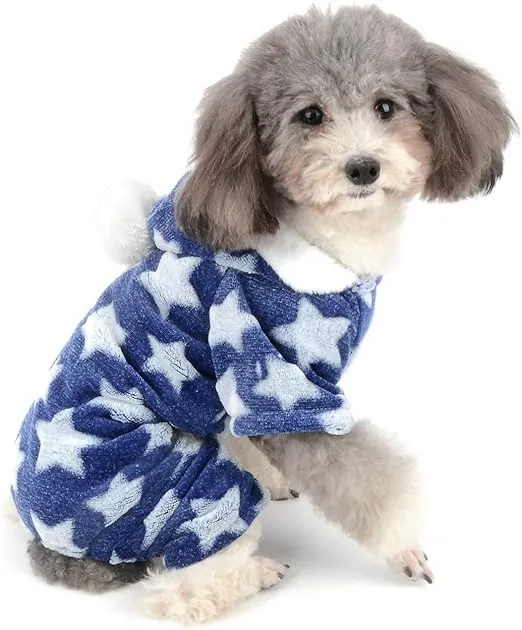 PIJAMA DE FORRO POLAR MASCOTAS PEQUEÑAS - AZUL