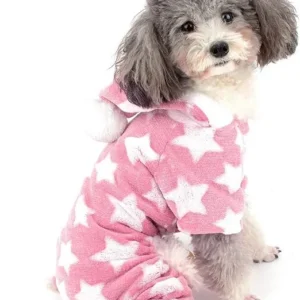 PIJAMA DE FORRO POLAR MASCOTAS PEQUEÑAS - ROSA