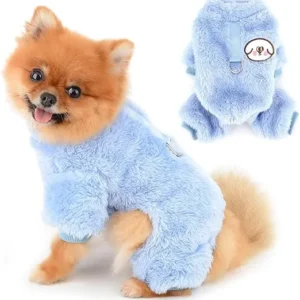 PIJAMA DE FORRO POLAR PARA PERROS PEQUEÑOS - AZUL