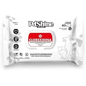 PORRINI Toallitas Higiene para Perro y Gato, Clore
