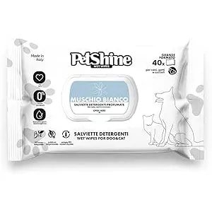 PORRINI Toallitas Higiene para Perro y Gato, Musgo