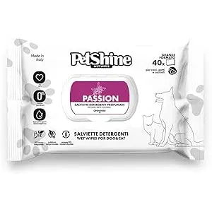 PORRINI Toallitas Higiene para Perro y Gato, Pasió