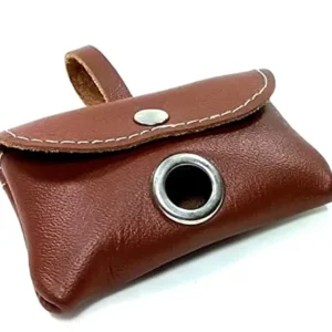 PORTA-BOLSAS CACA PERRO DE CUERO
