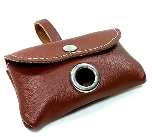 PORTA-BOLSAS CACA PERRO DE CUERO