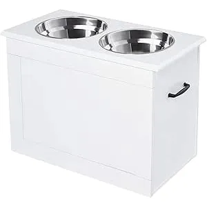 PawHut Comedero Elevado para Perros Cuencos para P