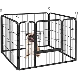 PawHut Parque para Perros de 4 Paneles 82x82x60 cm
