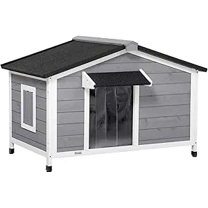 PawHut caseta de madera para perros, caseta para p
